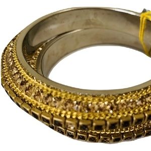 Stone Bangles, Gold Color, Set of Two, sma…